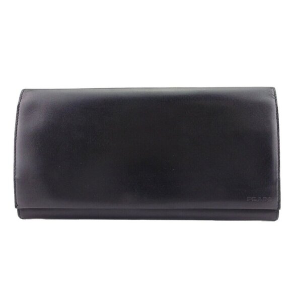 PRADA Bi -fold Wallet Black USED - Picture 1 of 8